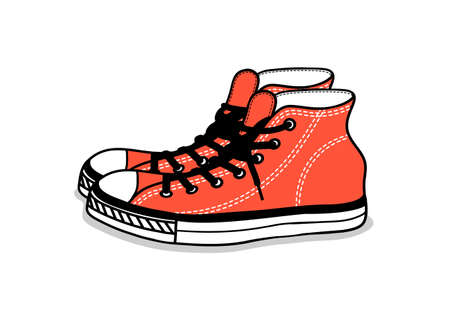 dessin chaussure dessin de chaussures de sport. les jeunes chaussures faciles
